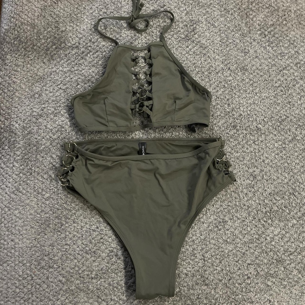 Fashion Nova Olive Green Bikini